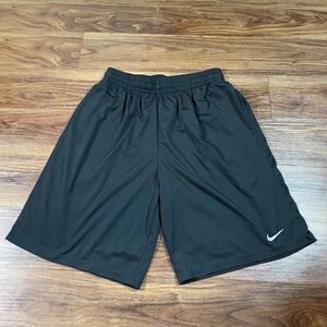 Nike Performance Shorts Pockets Black Polyester Mens Size Large